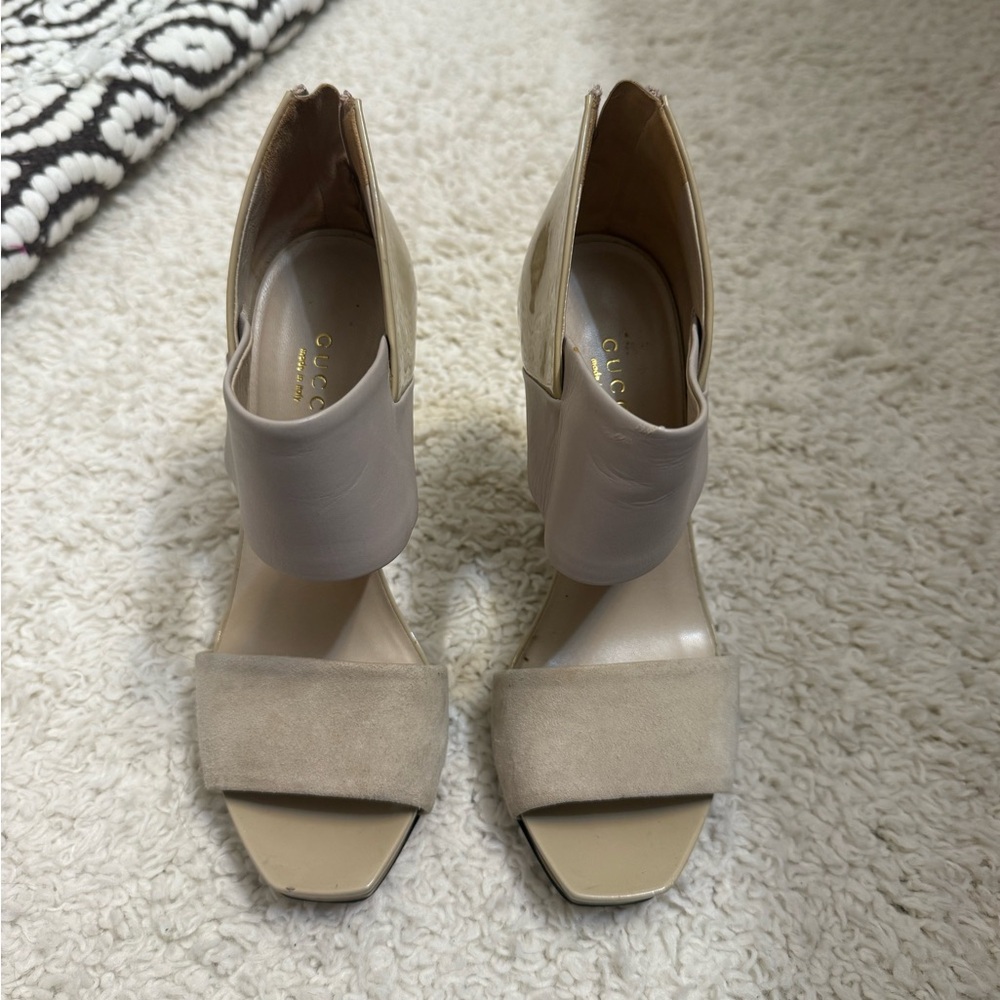 Gucci Beige and Cream Women's Heels